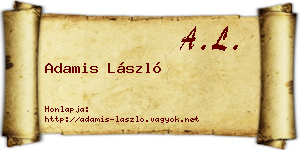 Adamis László névjegykártya
