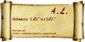 Adamis László névjegykártya