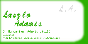 laszlo adamis business card